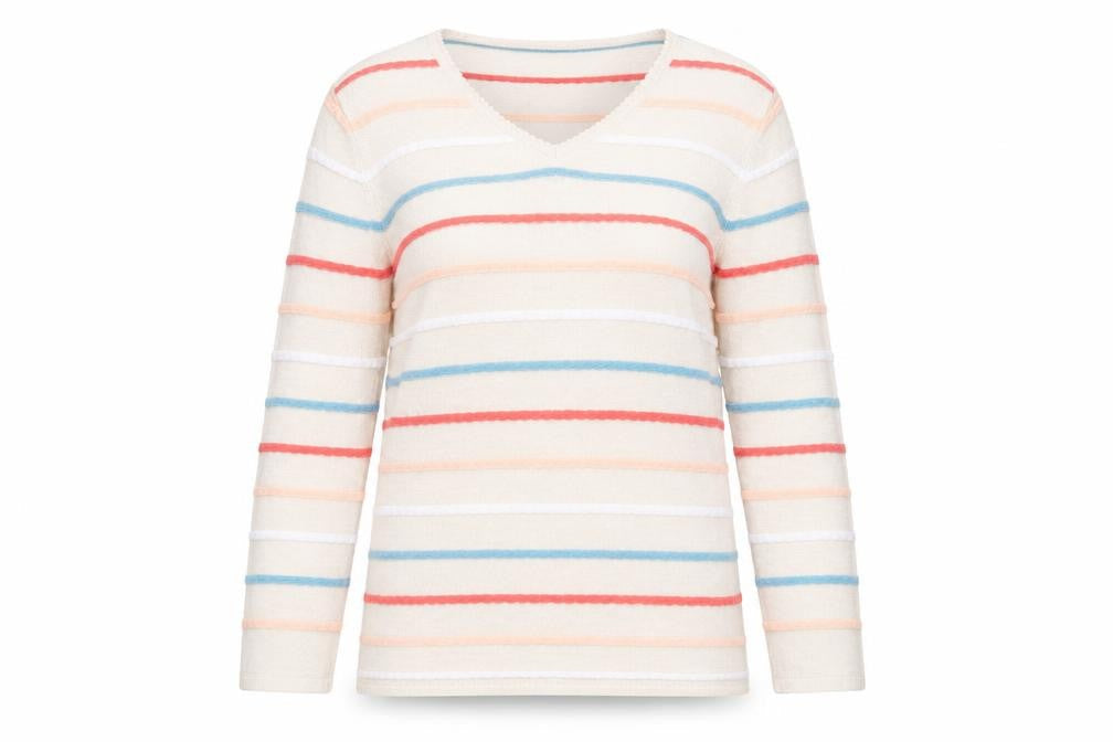 Womens UK Size S Isle Essentials Beige Pullover Jumper