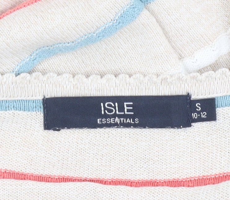 Womens UK Size S Isle Essentials Beige Pullover Jumper
