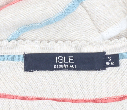 Womens UK Size S Isle Essentials Beige Pullover Jumper