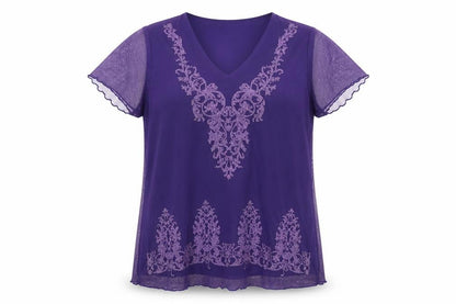 Womens UK Size 16 Julipa Purple Basic Blouse