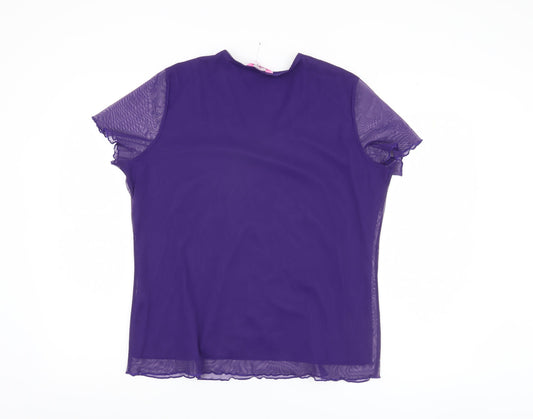 Womens UK Size 16 Julipa Purple Basic Blouse