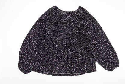 Womens UK Size 26 Simply Be Black Basic Blouse