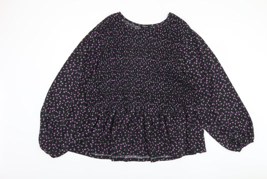 Womens UK Size 26 Simply Be Black Basic Blouse