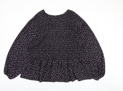 Womens UK Size 26 Simply Be Black Basic Blouse