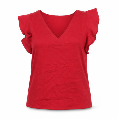 Womens UK Size M Oasis Red Basic Blouse