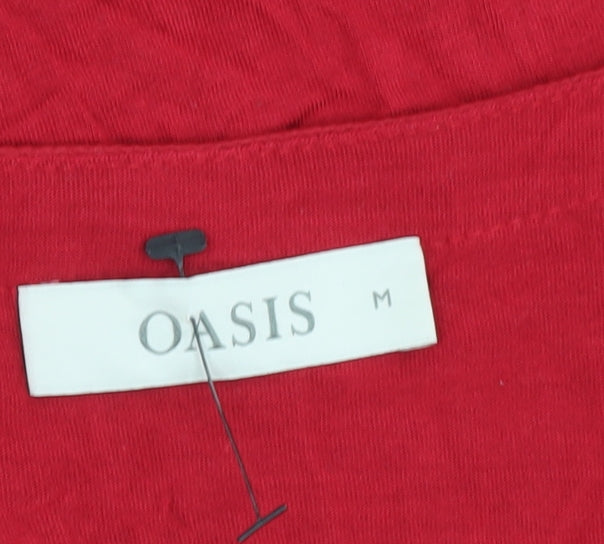 Womens UK Size M Oasis Red Basic Blouse