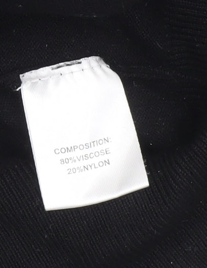 Feraud Jeans Men's Black Henley Jumper - Medium, Collared