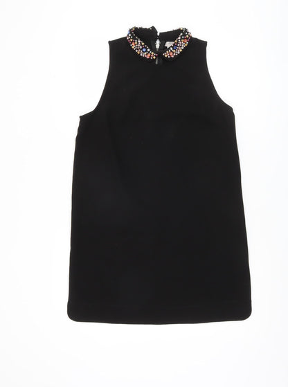 Cooperative Women's Black Beaded Collar Shift Dress M