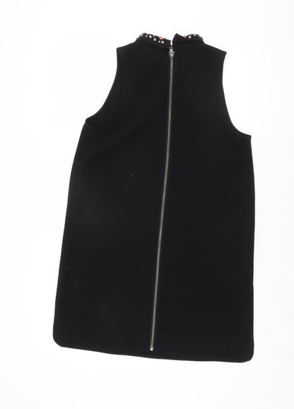 Cooperative Women's Black Beaded Collar Shift Dress M