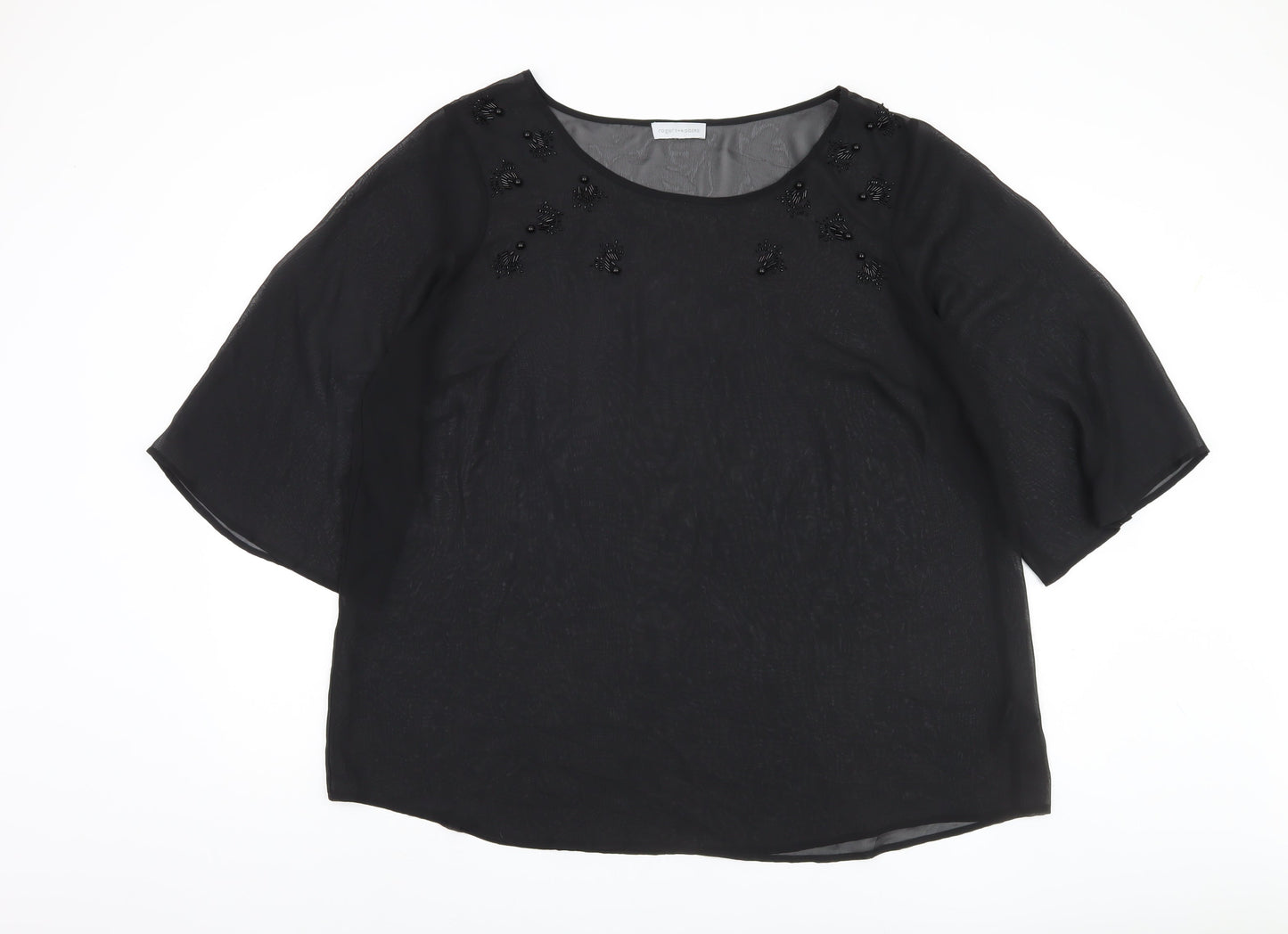 Womens UK Size 22 rogers+ROGERS Black  Blouse