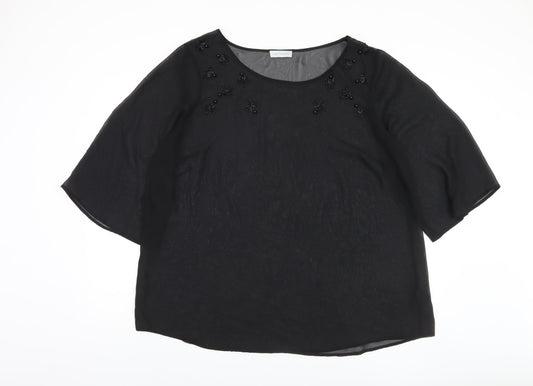 Womens UK Size 22 rogers+ROGERS Black  Blouse