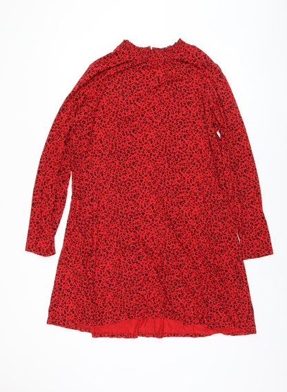 Marks and Spencer Red Animal Print Dress - Size 20