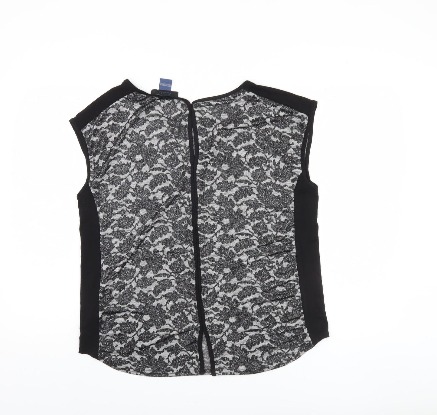 Womens UK Size L Oasis Black Basic Blouse