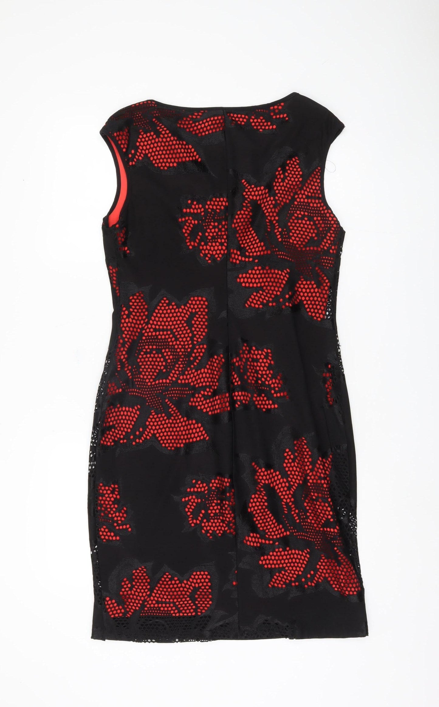 Roman Originals Women's Black Red Floral Sheath Dress Size 12