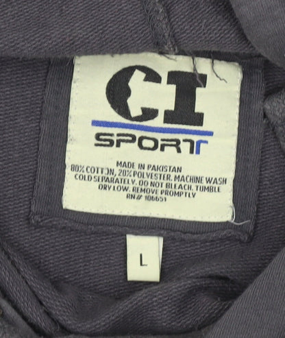 CI Sport Unisex Hoodie Black L Pullover College Logo