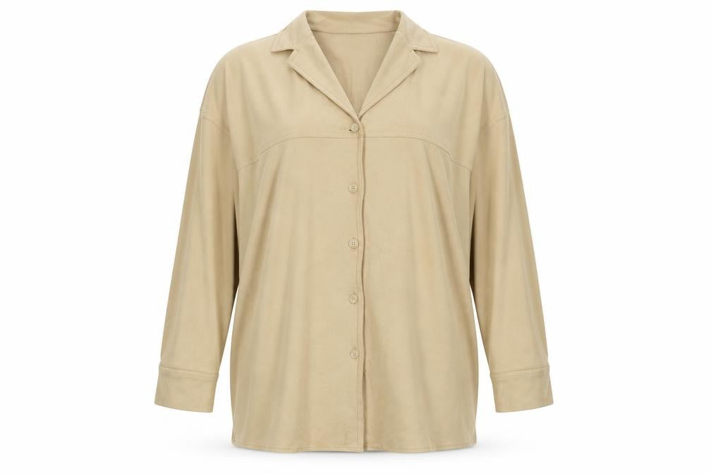 Womens UK Size 20 Bianca Beige  Button-Up
