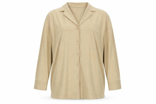 Womens UK Size 20 Bianca Beige  Button-Up