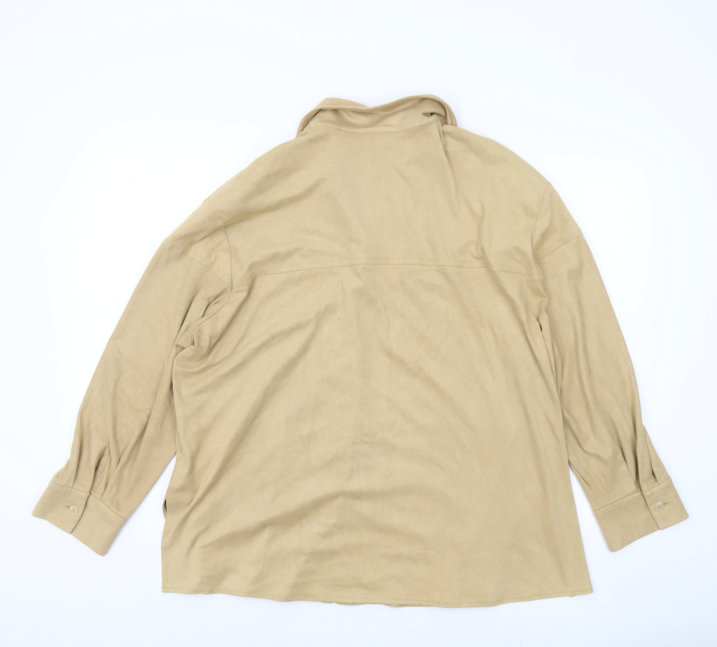 Womens UK Size 20 Bianca Beige  Button-Up