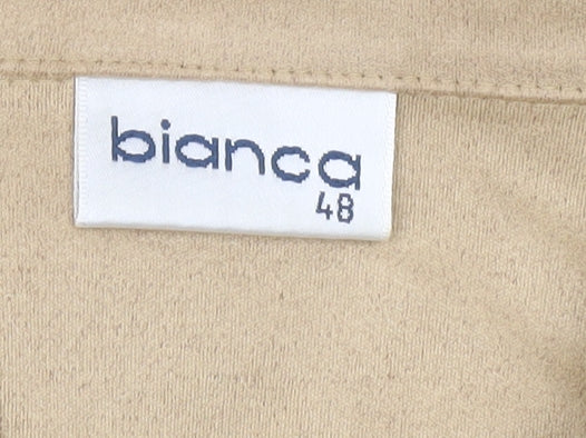 Womens UK Size 20 Bianca Beige  Button-Up