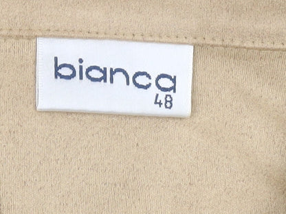 Womens UK Size 20 Bianca Beige  Button-Up