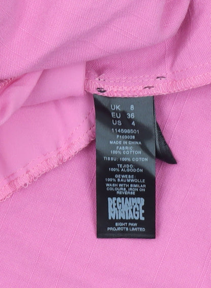 Reclaimed Vintage Women's Pink Blazer Jacket Size 8