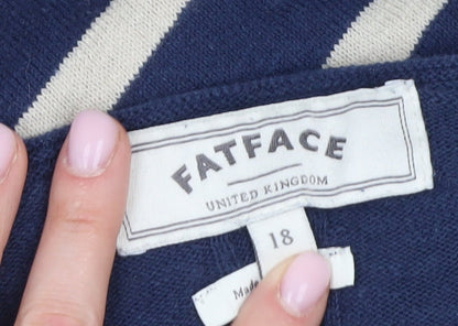 Womens UK Size 18 FatFace Blue Pullover Jumper