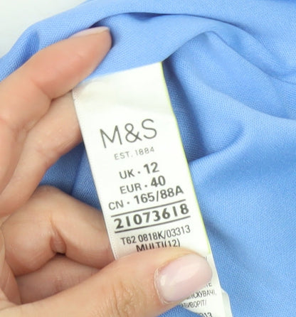 Marks and Spencer Women's Multicoloured V-Neck Dress