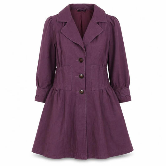 Womens UK Size 8 Topshop Purple Pea Coat