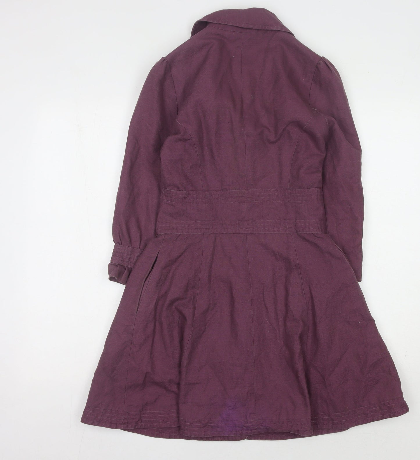 Womens UK Size 8 Topshop Purple Pea Coat