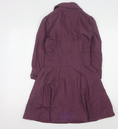 Womens UK Size 8 Topshop Purple Pea Coat