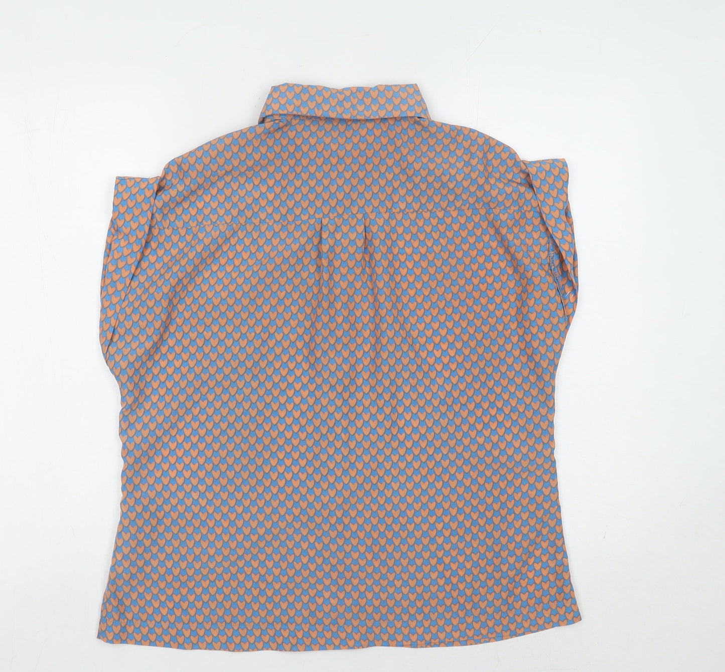 Avocado Women's Blue Geometric Button-Up Shirt