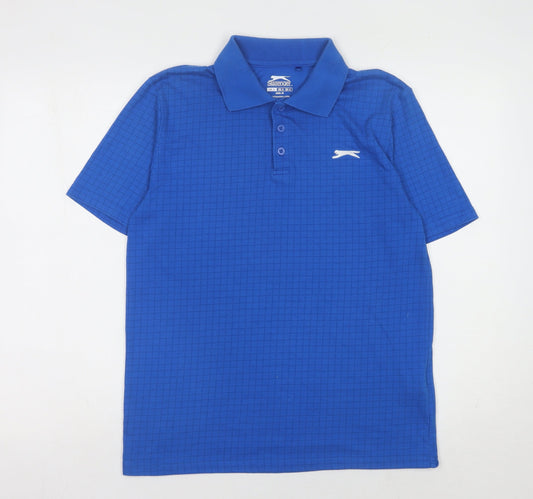 Slazenger Men's Blue Polo Shirt S