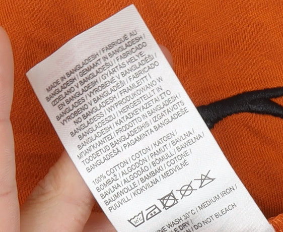 Slazenger Men's Orange V-Neck T-Shirt, Size S