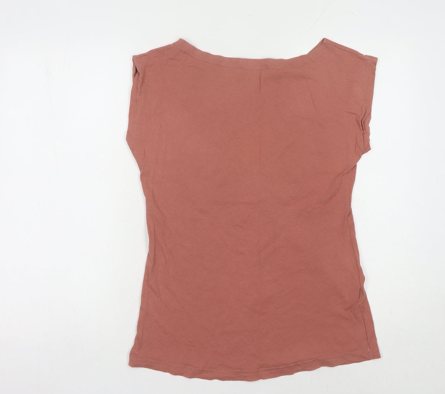 Bershka Women's Brown T-Shirt, L, Casual Sleeveless