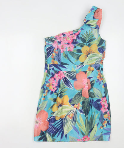 Love Label Women's Multicoloured Floral A-Line Dress 10