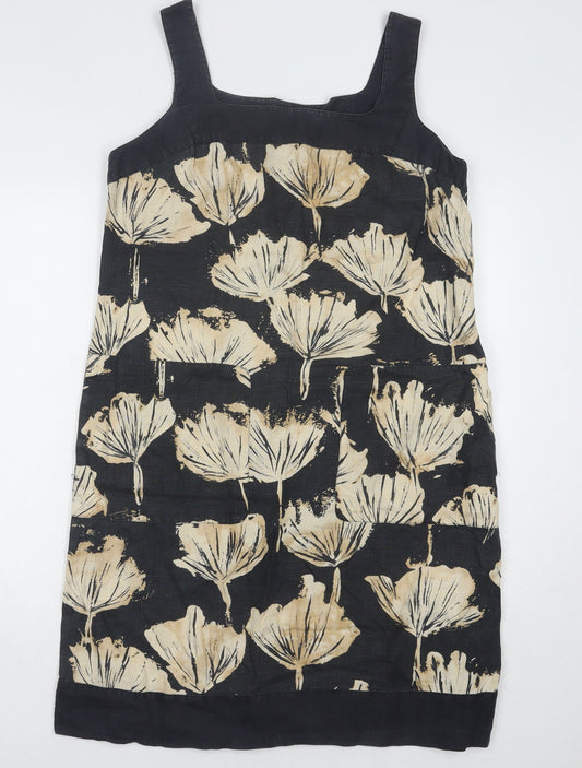 Fenn Wright Manson Women's Black Beige Floral Shift Dress