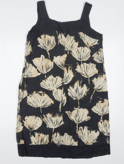 Fenn Wright Manson Women's Black Beige Floral Shift Dress