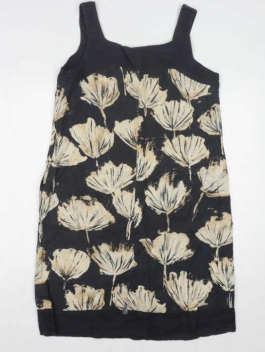 Fenn Wright Manson Women's Black Beige Floral Shift Dress