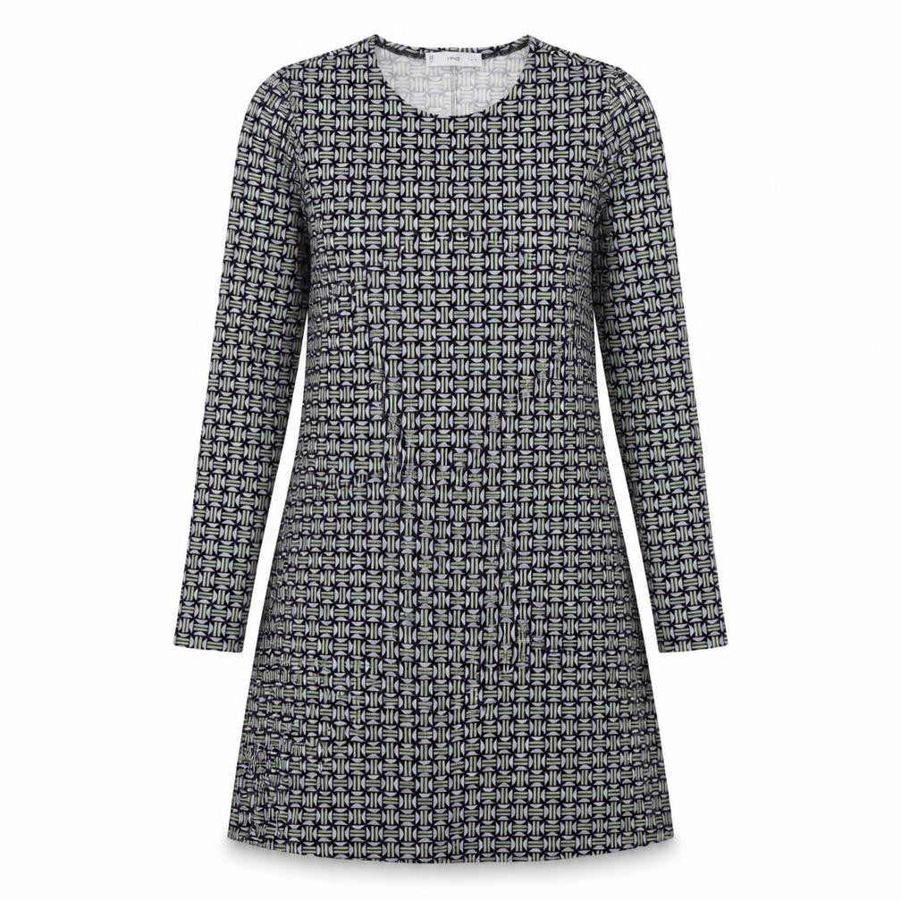 MNG Women's Long Sleeve Geometric Dress Size 8
