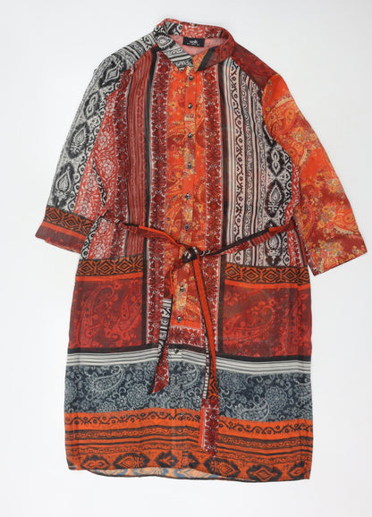 Wallis Women's Multicoloured Paisley Shirt Dress Size 12