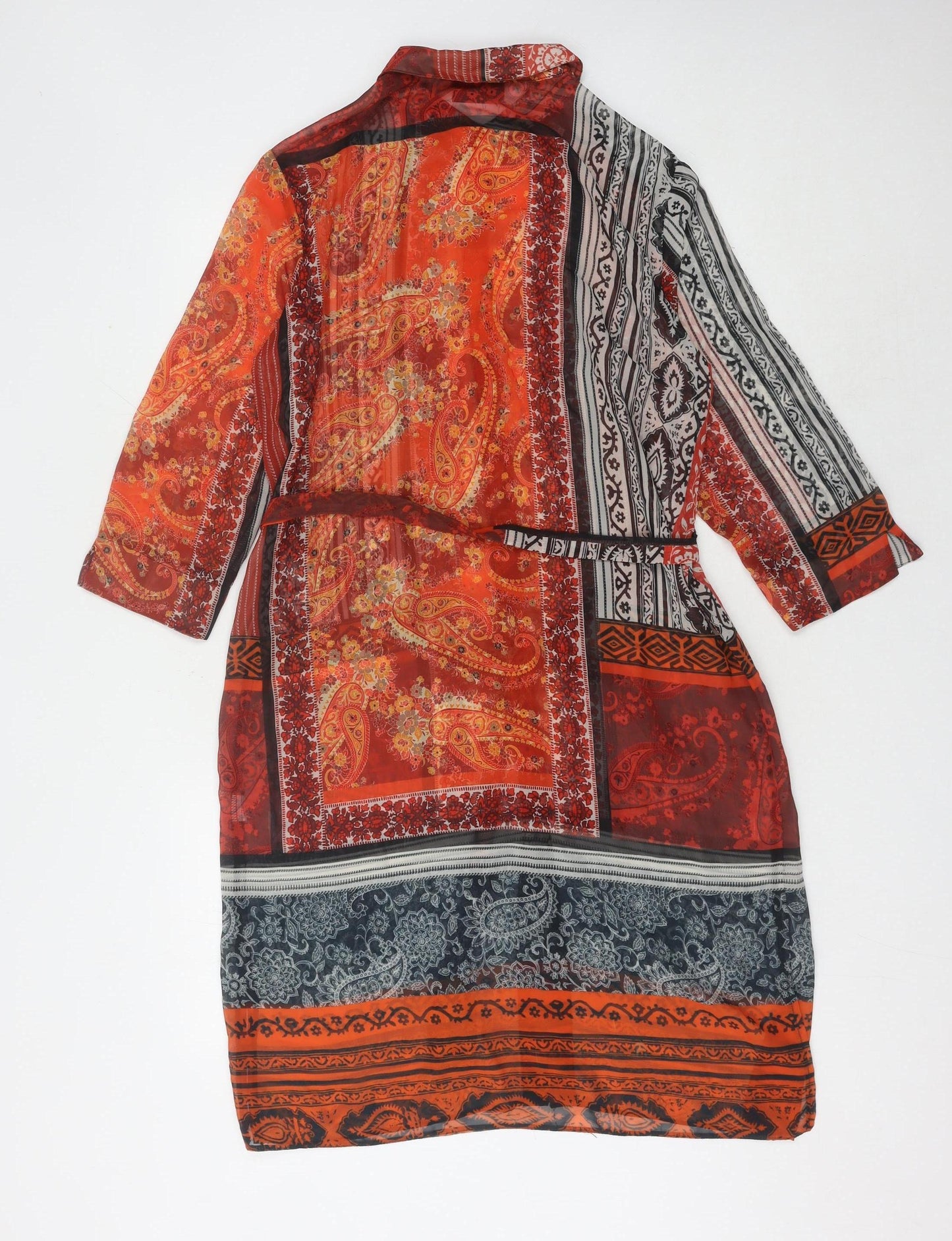 Wallis Women's Multicoloured Paisley Shirt Dress Size 12