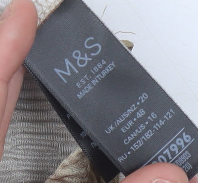 Womens UK Size 20 Marks and Spencer Multicoloured Basic Blouse