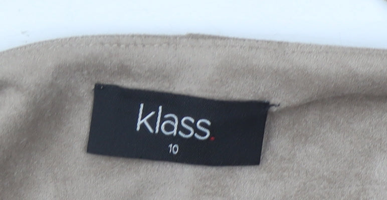 Womens UK Size 10 Klass Beige Basic Jacket