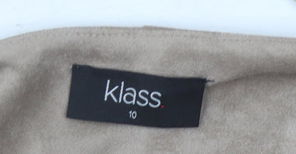 Womens UK Size 10 Klass Beige Basic Jacket