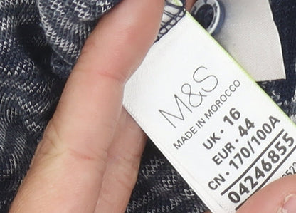 Womens UK Size 16 Marks and Spencer Blue Pullover Jumper