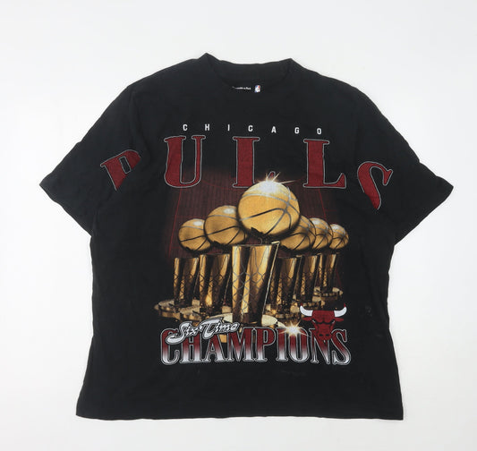 Abercrombie & Fitch Mens M Black Chicago Bulls T-Shirt