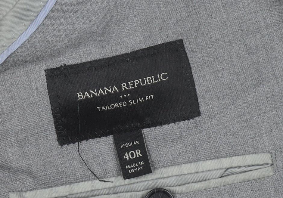 Mens UK Size 40 Banana Republic Regular Grey Suit Jacket