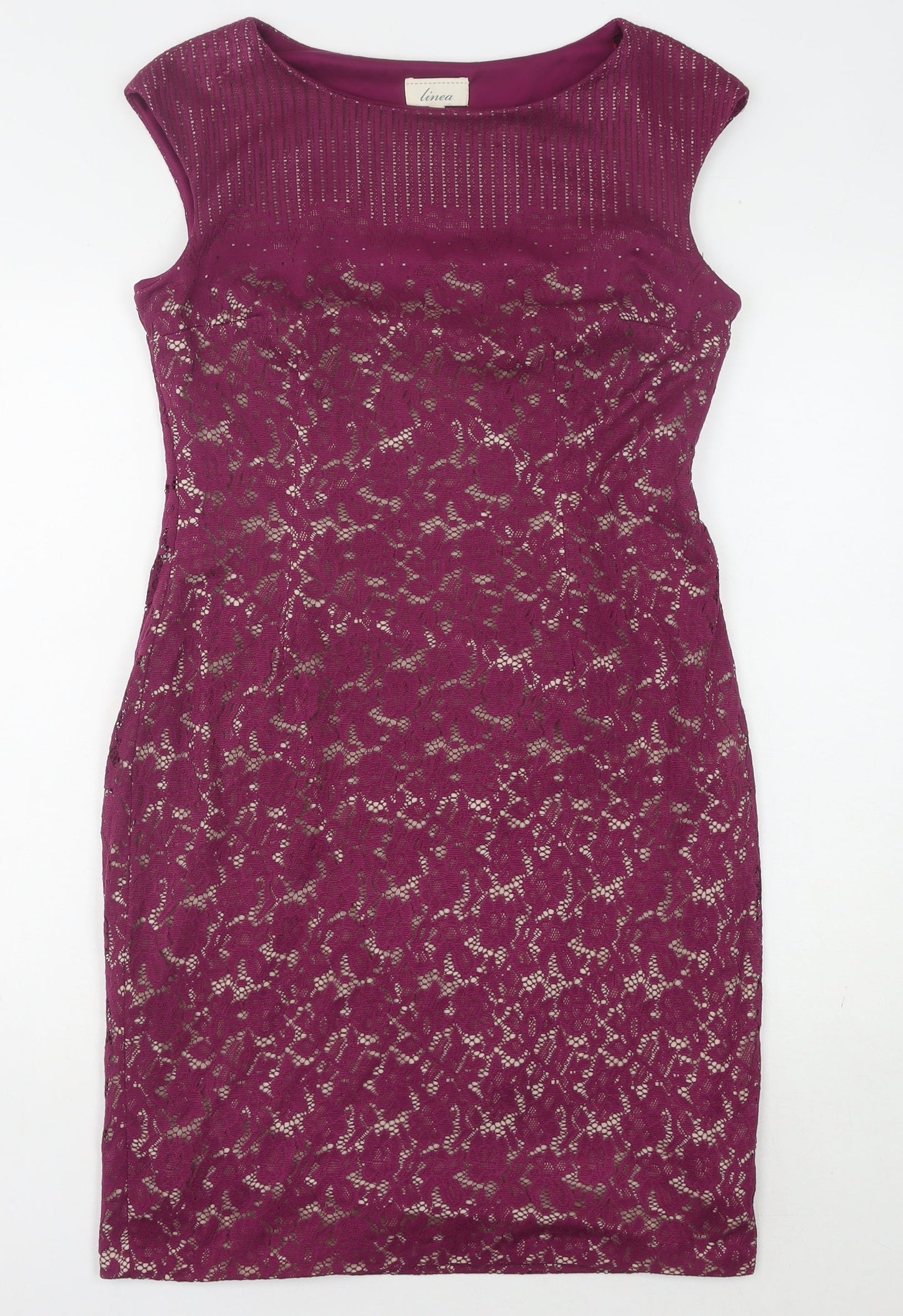 Linea Women’s Purple Floral Lace Dress Size 14