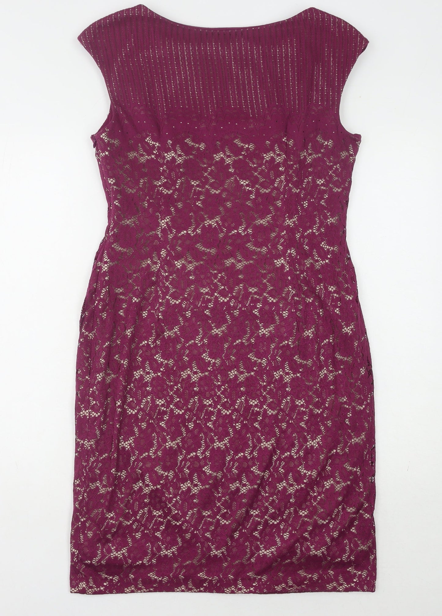 Linea Women’s Purple Floral Lace Dress Size 14