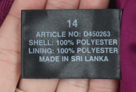 Linea Women’s Purple Floral Lace Dress Size 14